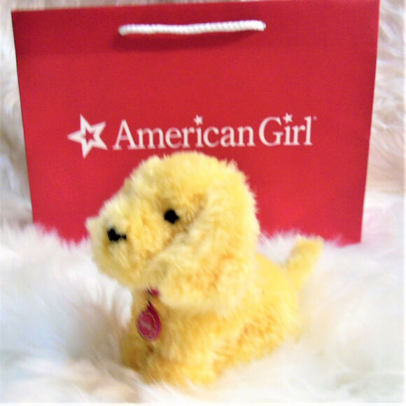 American Girl HONEY DOG PET Golden Lab Retriever Puppy Collar Name Tag AG BAG! - Picture 7 of 8